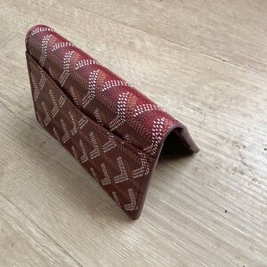 Goyard Red Patterned Fold-Over Women's Wallet Clutch